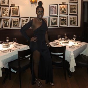 Long asymmetrical dress